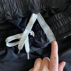 Vuori Black Joggers with White Drawstring